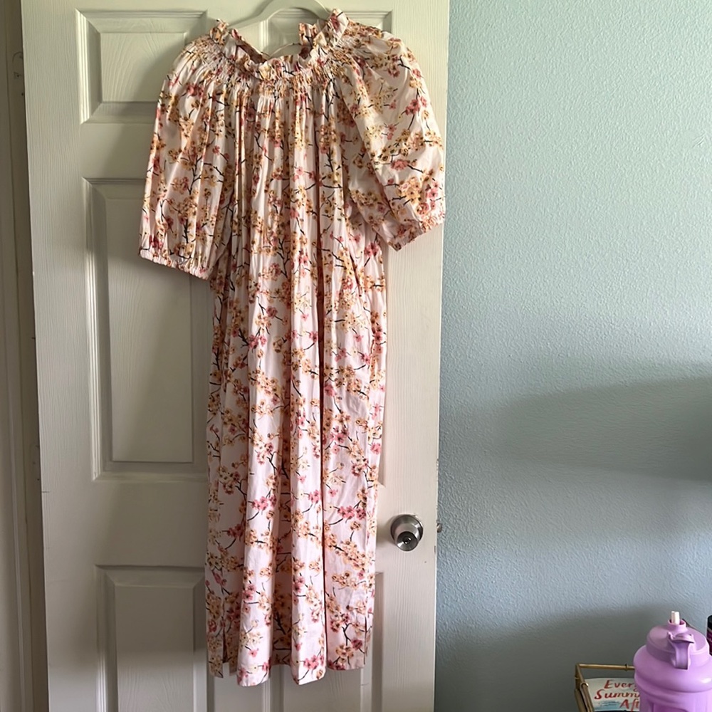 J. Crew floral print midi dress